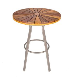 Mesa Bistrô Madrid com Tampo de Madeira Cumarú